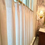 Handmade Linen Café Curtain | French Pleat Rod Pocket, Custom Drapery