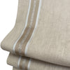 Relaxed Roman Shades "Tuscany Oyster with Decorative Trim", 100% linen roman shade with chain mechanism, custom shades, window treatments