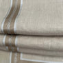 Relaxed Roman Shades "Tuscany Oyster with Decorative Trim", 100% linen roman shade with chain mechanism, custom shades, window treatments