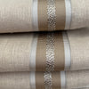 Relaxed Roman Shades "Tuscany Oyster with Decorative Trim", 100% linen roman shade with chain mechanism, custom shades, window treatments