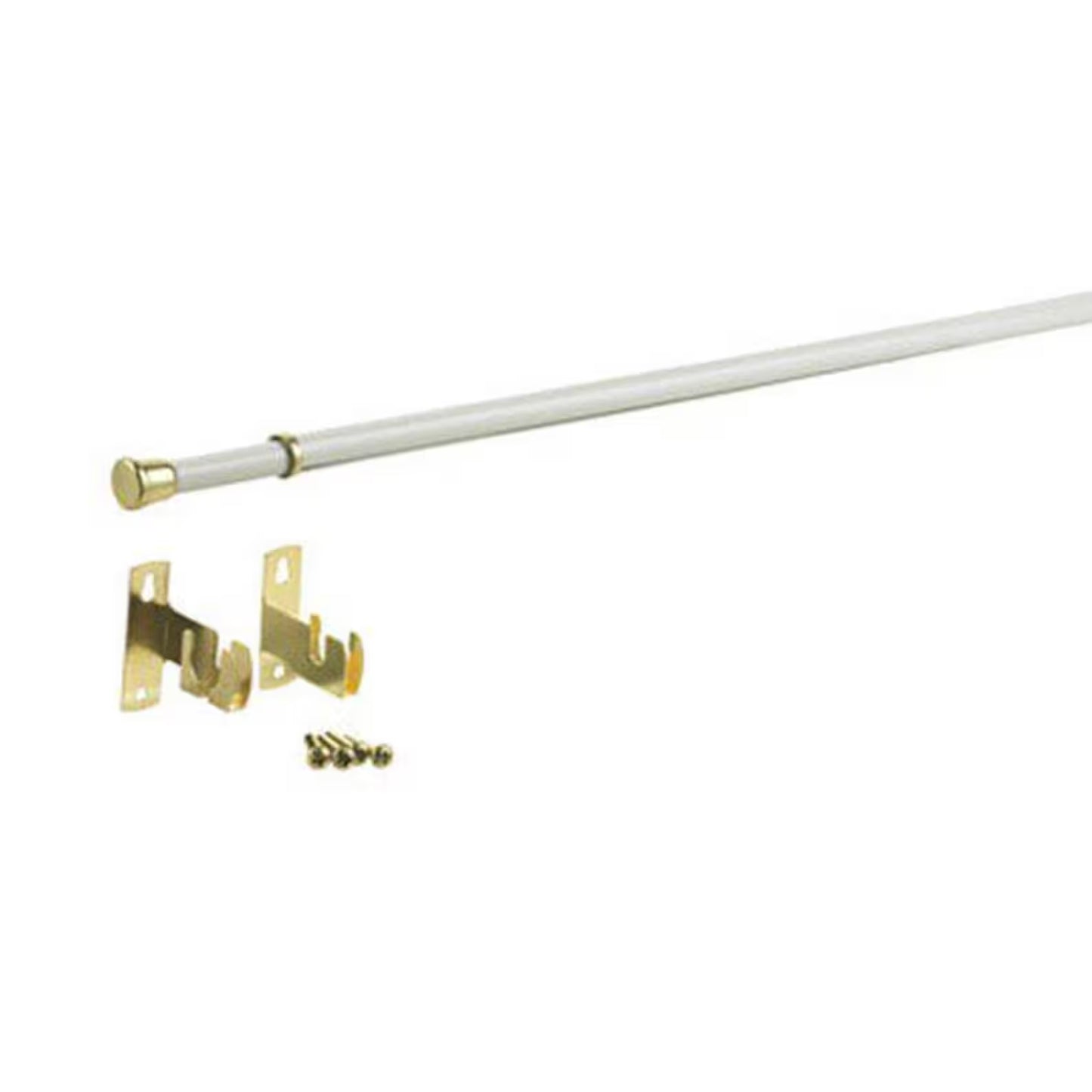 Size chart for the round café rod, 18 to 28 and 28 to 48 inch extension ranges