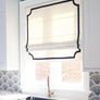 Custom Roman Shade, Flat Roman Shade Unique borders, roman shade with chain mechanism, Roman Shades for Windows, Window Treatments