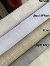 30''x60'' Custom Linen Relaxed Sheer Roman Shade "Utopia"