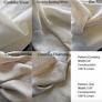 Relaxed Cordoba - 100% sheer linen shades, light and airy textured linen fabric, sheer - light filtering, 1” inside seams, lining with pockets and supporting rods at the back