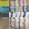 Flat Roman Shade "Ibiza Soulful with Marine border" with chain mechanism, Linen Roman Shade, custom roman shades, Custom Made shades