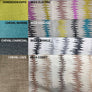 Flat Roman Shade "Ibiza Soulful with Marine border" with chain mechanism, Linen Roman Shade, custom roman shades, Custom Made shades
