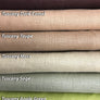 Custom Roman Shades, European Relaxed Shade, 100% Linen Roman Shades with contrasting border, chain mechanism, Roman Shades for Windows