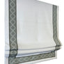 Custom Roman Shade with Decorative Trim Kravet T30744, Relaxed Roman Shade with Chain Mechanism, Custom Window treatments