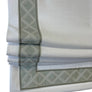 Custom Roman Shade with Decorative Trim Kravet T30744, Relaxed Roman Shade with Chain Mechanism, Custom Window treatments