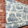 Relaxed Roman Shades , with chain mechanism, Marseilles Toile ~ Willow Ware Blue and White by Spoonflower, window treatments