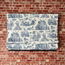 Relaxed Roman Shades , with chain mechanism, Marseilles Toile ~ Willow Ware Blue and White by Spoonflower, window treatments
