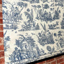 Relaxed Roman Shades , with chain mechanism, Marseilles Toile ~ Willow Ware Blue and White by Spoonflower, window treatments