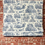 Relaxed Roman Shades , with chain mechanism, Marseilles Toile ~ Willow Ware Blue and White by Spoonflower, window treatments