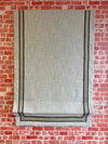 Custom Roman Shade, Roman Shade with decorative trim CE58, Fabric Toronto with prominent texture, shade with chain mechanism, window shade