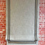 Custom Roman Shade, Roman Shade with decorative trim CE58, Fabric Toronto with prominent texture, shade with chain mechanism, window shade
