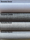 Custom Roman Shade, Roman Shade with decorative trim CE58, Fabric Toronto with prominent texture, shade with chain mechanism, window shade