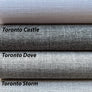 Custom Roman Shade, Roman Shade with decorative trim CE58, Fabric Toronto with prominent texture, shade with chain mechanism, window shade