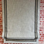 Custom Roman Shade, Roman Shade with decorative trim CE58, Fabric Toronto with prominent texture, shade with chain mechanism, window shade