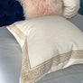 Custom Cushions | Cushions with Greek Key Trim | Custom Decorative Pillows | Decorative Cushions | Throw Pillows | Art Deco Style