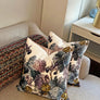 Custom Cushions | Velvet Cushions with Printed Flowers | Floral Pillows with Irises, Lilacs, and Hydrangeas | Soft & Luxurious Cushion Cover