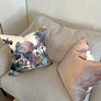 Custom Cushions | Velvet Cushions with Printed Flowers | Floral Pillows with Irises, Lilacs, and Hydrangeas | Soft & Luxurious Cushion Cover