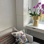 Custom Cushions | Velvet Cushions with Printed Flowers | Floral Pillows with Irises, Lilacs, and Hydrangeas | Soft & Luxurious Cushion Cover