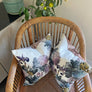 Custom Cushions | Velvet Cushions with Printed Flowers | Floral Pillows with Irises, Lilacs, and Hydrangeas | Soft & Luxurious Cushion Cover