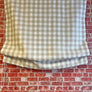 Swedish Linen Check, Scalamandré fabric, Roman Shades for Windows, Luxury European Relaxed Shades, 100% linen roman shades, chain mechanism
