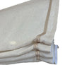 Custom Relaxed Roman Shades, Linen Utopia (100% sheer linen), Sheer Linen Roman Shade with decorative trim CE55