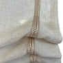 Custom Relaxed Roman Shades, Linen Utopia (100% sheer linen), Sheer Linen Roman Shade with decorative trim CE55