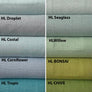 Custom Roman Shades, European Relaxed Shade, 100% Linen Roman Shades with contrasting border, chain mechanism, Roman Shades for Windows