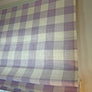 Custom Relaxed Roman Shade | 3" Gingham Check - Light Violet Purple | Belgian Linen by @spoonflower | Handmade Window Treatment