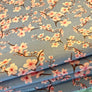 Custom Relaxed Roman Shade | Cherry Blossoms Periwinkle Fabric | Soft Fold Roman Shade | Spoonflower Fabric | Custom Window Treatment