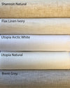 Relaxed Utopia- 100% sheer linen shades, light and airy linen fabric, sheer - light filtering, 1” inside seams, lining with pockets and supporting rods at the back