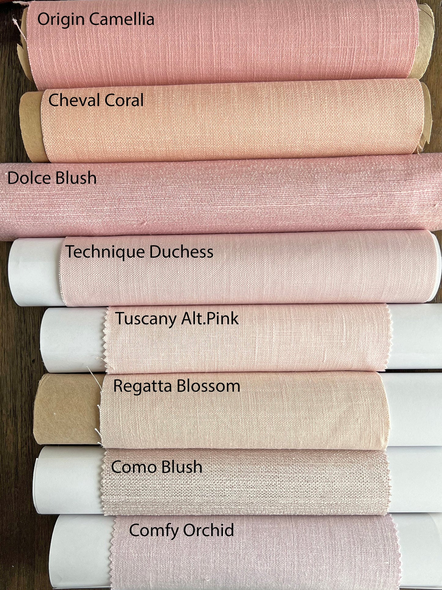 Dolce Blush nursery flat Roman shade with valance, handmade in Toronto