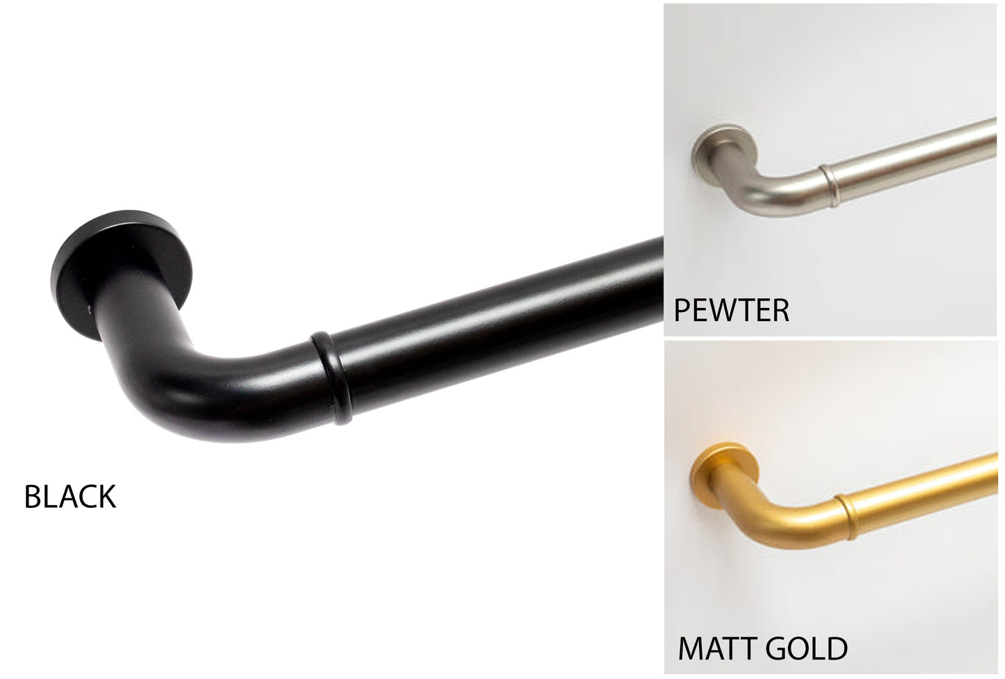 French return curtain rod 28mm custom size