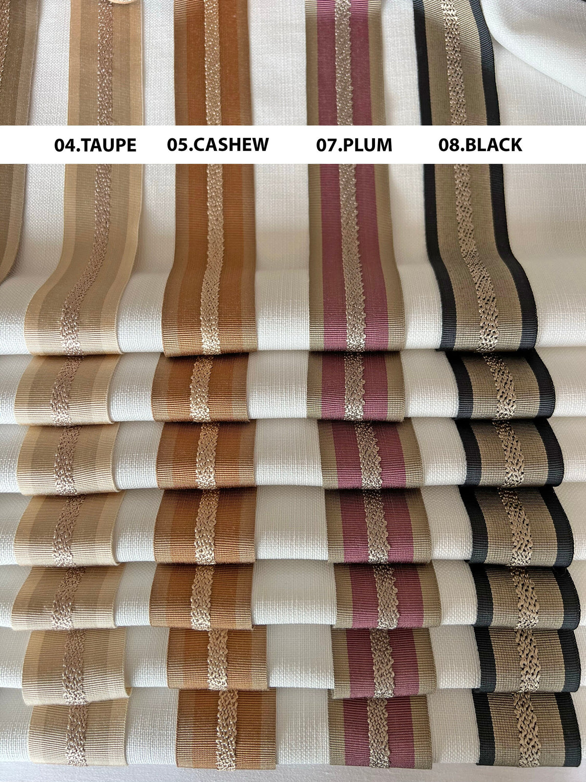 CE58 decorative trim colour swatches