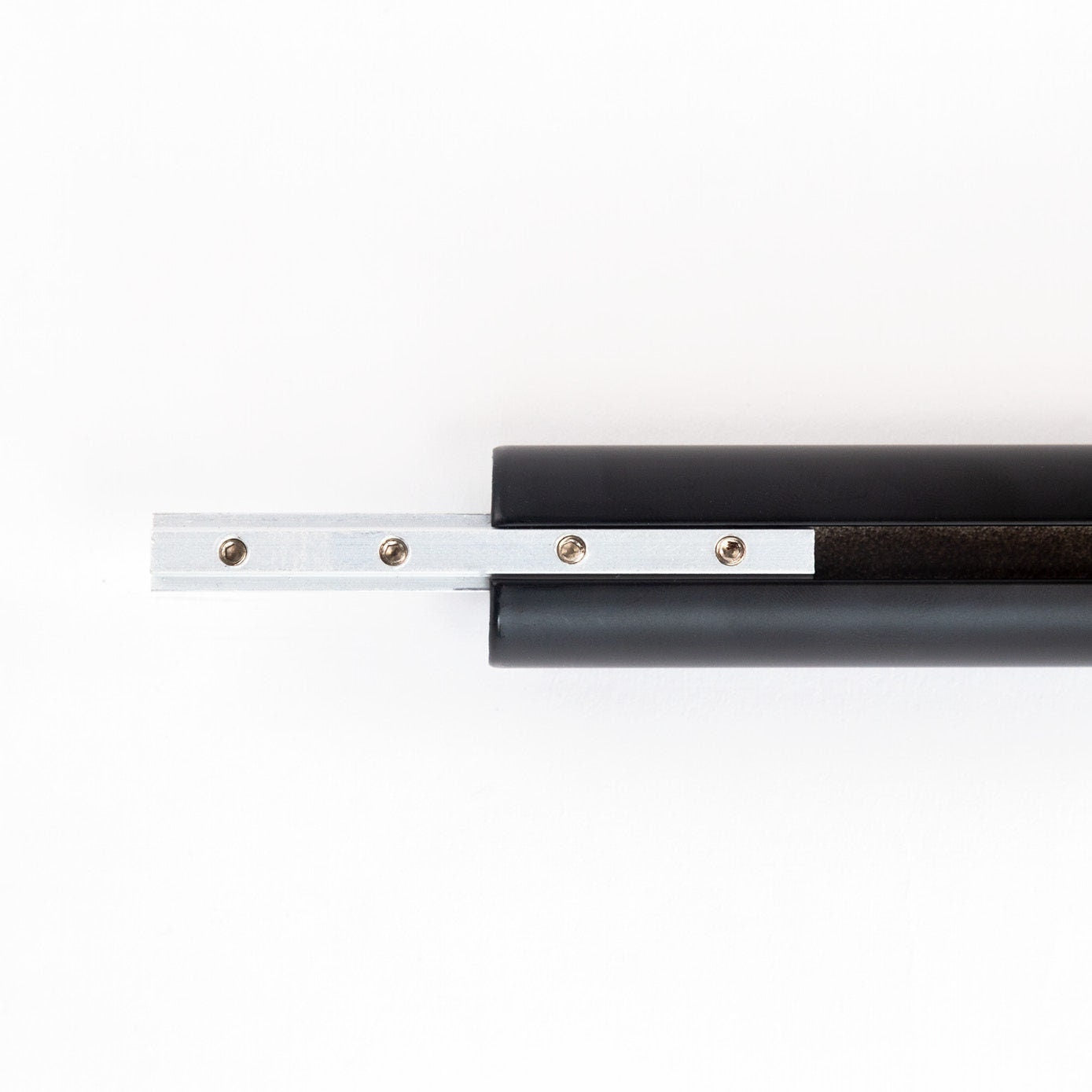 Metal channel track splice connector for drapery rod