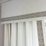 Custom Pelmet Valance, 100% Linen with Trend trim, Valance Box, Upholstered Cornice, Pelmet for windows, Custom Window Treatment