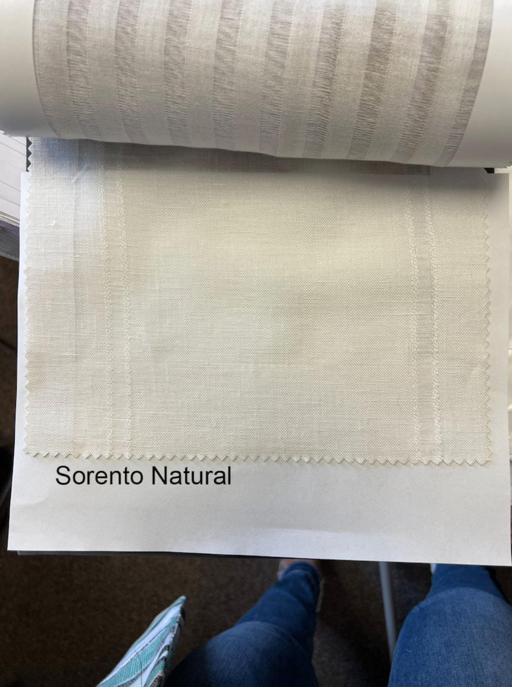Sorrento Italian Linen Roman Shade — Custom Size