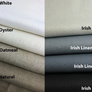Relaxed Irish Linen- 100% linen shades, heavy weight textured linen fabric, opaque