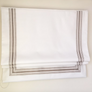 Relaxed Roman Shade, Custom roman shade, Decorative trim #922, roman shade with chain mechanism, Roman Shades for windows, window treatments