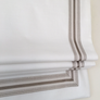 Relaxed Roman Shade, Custom roman shade, Decorative trim #922, roman shade with chain mechanism, Roman Shades for windows, window treatments