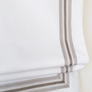 Relaxed Roman Shade, Custom roman shade, Decorative trim #922, roman shade with chain mechanism, Roman Shades for windows, window treatments