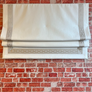 Custom roman shade, Relaxed Roman Shade, Custom shade with Chain Trim, roman shade with chain mechanism, custom window treatments
