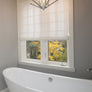 Custom Combe Eggshell Roman Shade