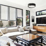 Faux Linen White Blackout Roman Shade