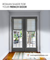 Faux Linen White Blackout Roman Shade