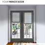 Faux Linen White Blackout Roman Shade