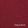 Custom Chevalle Range Red Border Relaxed Roman Shade